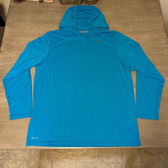 Hooded Nike Dri Fit Long Sleeve - Picture 1 of 4